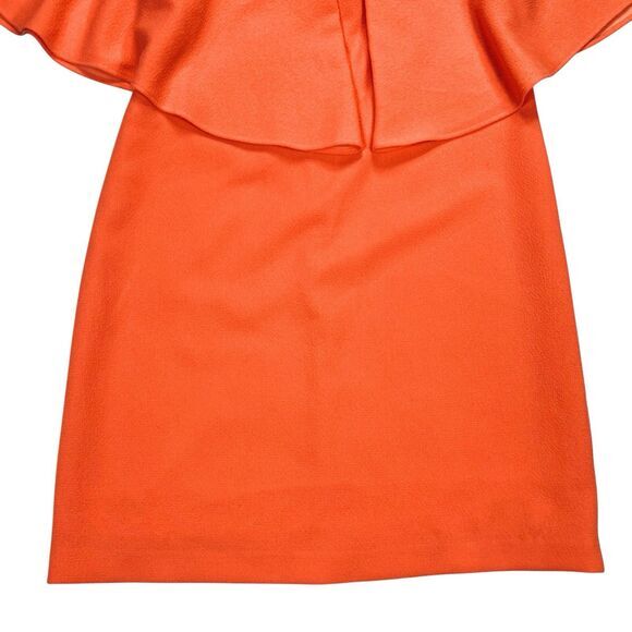 Trina Turk Off-the-Shoulder Dress Womens 8 Orange Mirador Cocktail Eveningwear - Picture 6 of 16